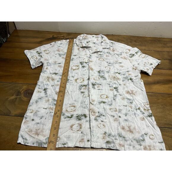 Porter and Ash Shirt Mens Large Linen Blend Coastal Vacation - Picture 8 of 12